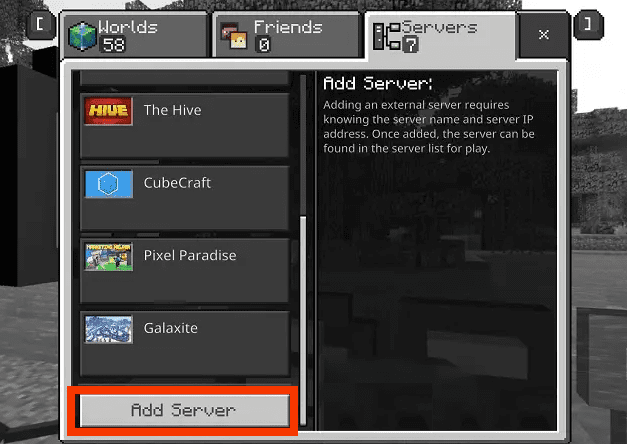 add server
