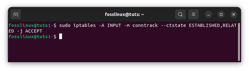 add iptables rules