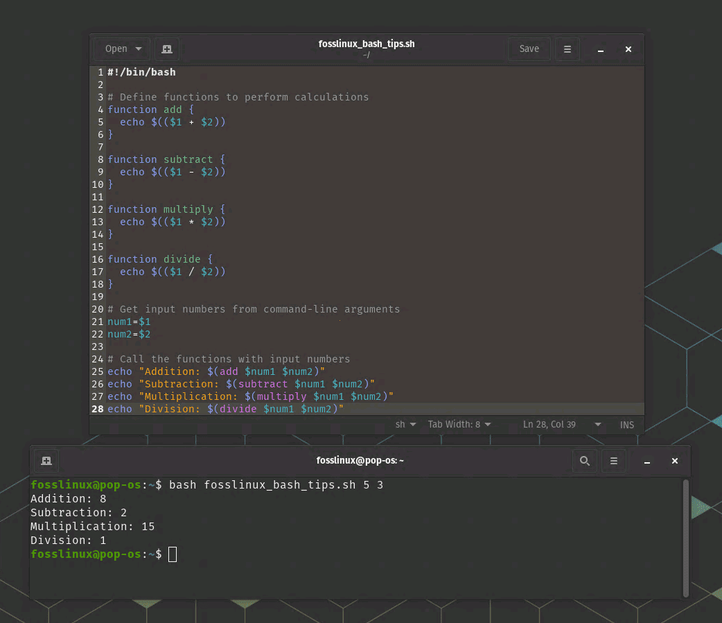 use command line arguments