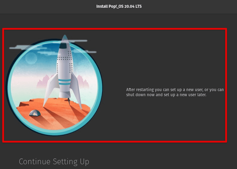 Pop!_OS installation wizard