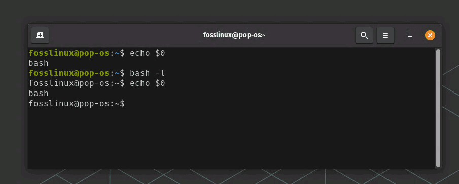 checking login shell on pop! os