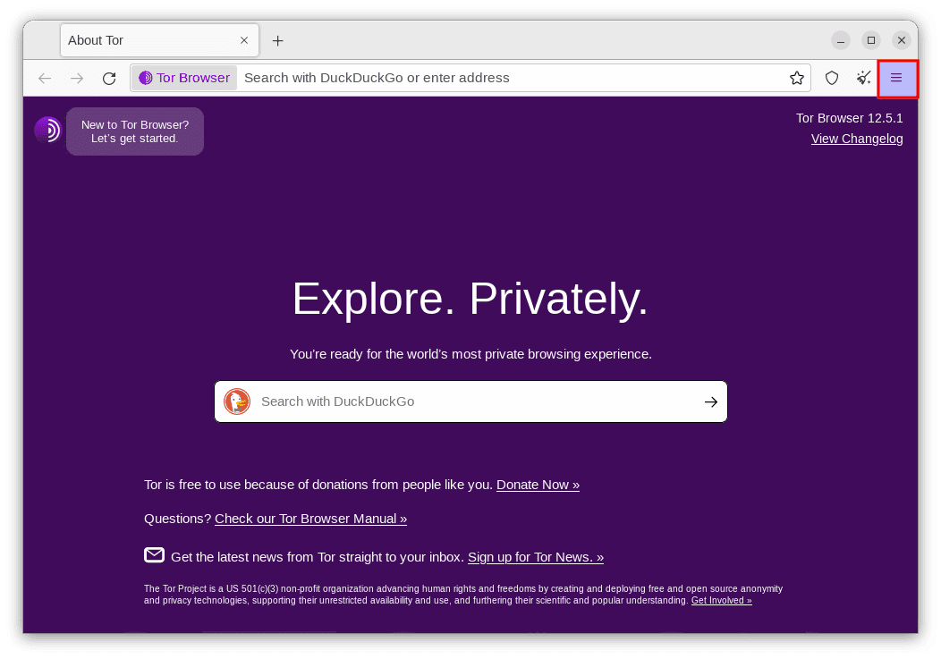click hamburger menu