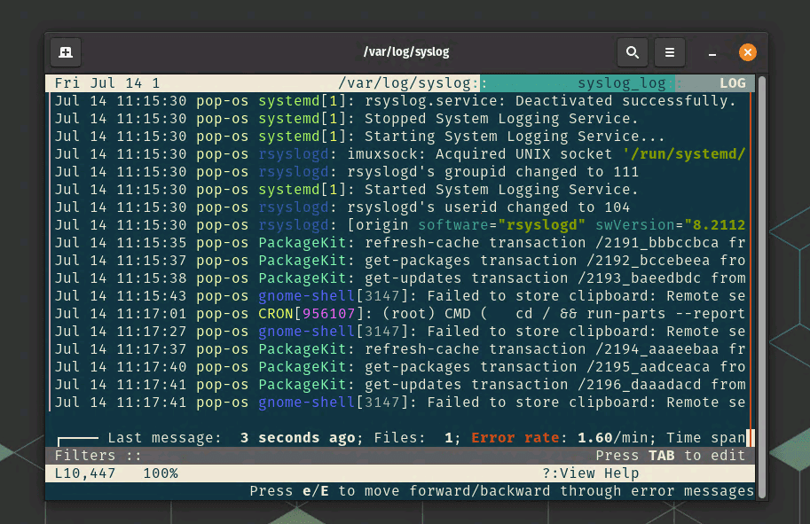 Log monitor